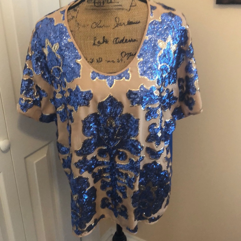 Tracy Reese for Target Blue & Gold Sequin Birthday